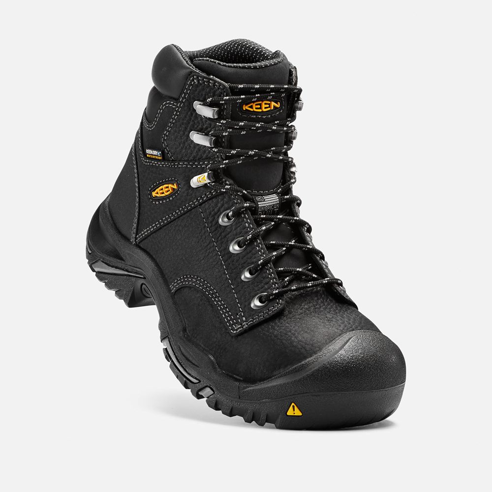 Botte de Travail Keen Homme Noir | Mt Vernon 6\" (Steel Toe) | QSEAD-2593